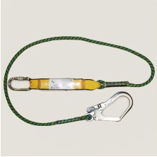 Single braided rope shock absorbing lanyard FAS653